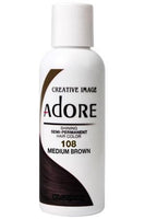 Adore Semi Permanent Hair Color (4 oz)- #108 Medium Brown - KYROCHE BEAUTY SUPPLIES