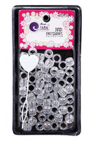 TARA HAIR ACCESSORIES CLEAR SILVER GLITTER BEADS