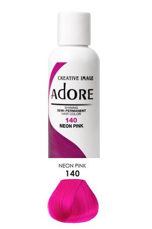 Adore  Semi Permanent Hair Color (4 oz)- #140 Neon Pink - KYROCHE BEAUTY SUPPLIES