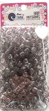 TARA BEADS CLEAR WITH MULTICOLOR GLITTER - LARGE (JUMBO PACK)