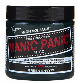 Manic Panic Semi-Permanent Hair Color Cream Green Envy 4 oz