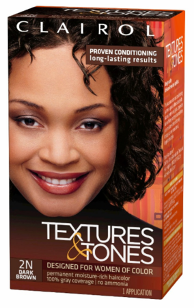 Clairol Textures & Tones Permanent Creme Hair Color 2N Dark Brown